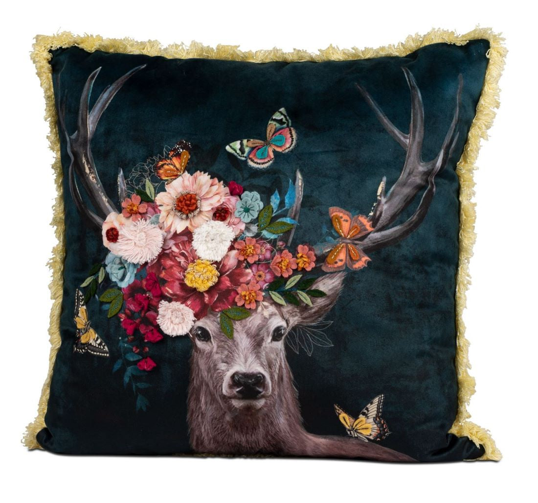 Formano Dekokissen bestickt Hirsch 637819 – Bettengalerie Schwab